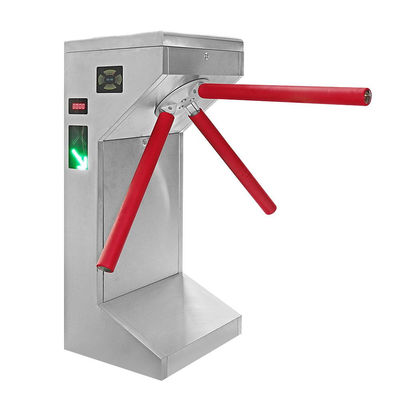 Barrière de tourniquet trépied en acier inoxydable, largeur de passage 550 mm, indice de protection IP54 pour un contrôle d'accès fluide