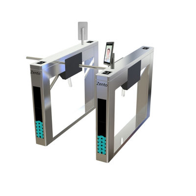 Tourniquet à portillon battant à profil mince OEM/ODM avec contrôle d'accès par carte RFID et reconnaissance faciale, durée de vie de 1 million de passages
