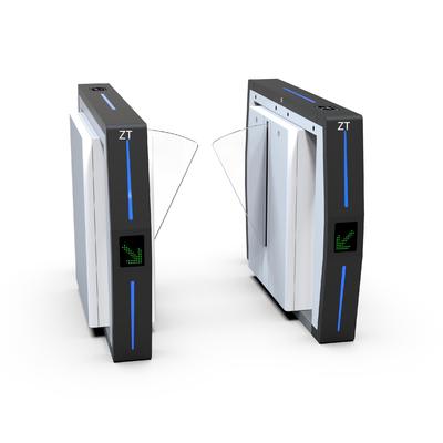 Tourniquet à rabat double couche en PU anti-collision personnalisé avec alimentation AC220V et vitesse de passage de 45 personnes/min