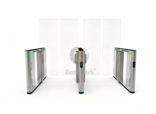 Tourniquet automatique de créneau de vitesse Zento avec indicateur LED de barrière en verre de 1700 mm pour l'aéroport d'immeuble de bureaux