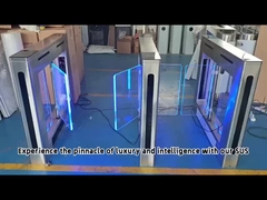 Zento Économie d'espace porte pivotante tournevis conception mince contrôle d'accès à double direction avec indicateur LED